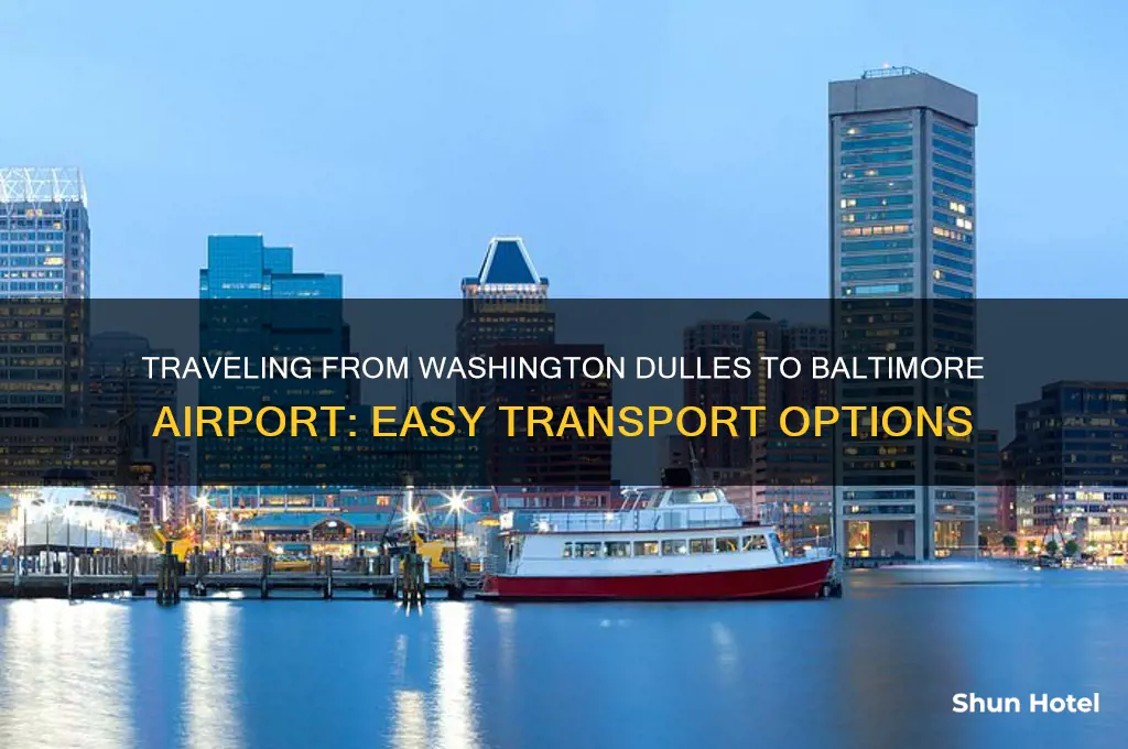 how to get from washington dulles to baltimore airport