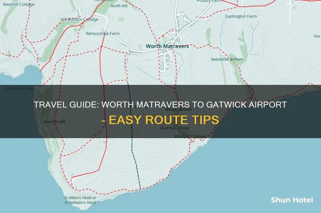 how to get from worth matravers to gatwick airport