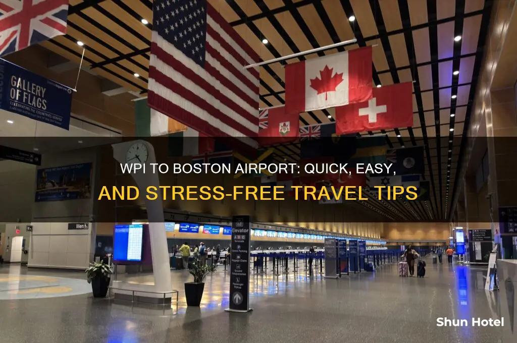 how to get from wpi to the boston airport