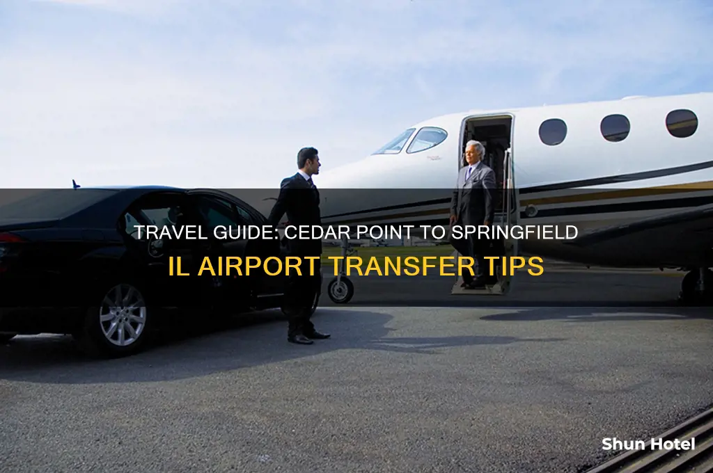 how to get from.cedar point to airport springfield il