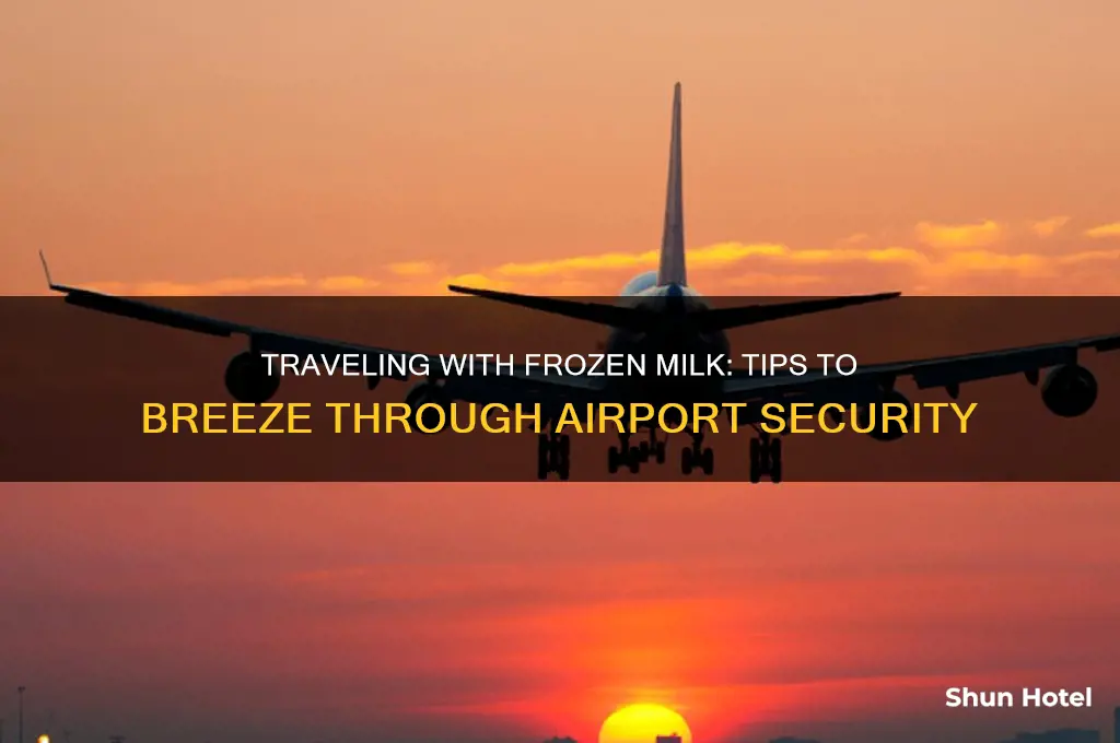 how to get frozen milk through airport security