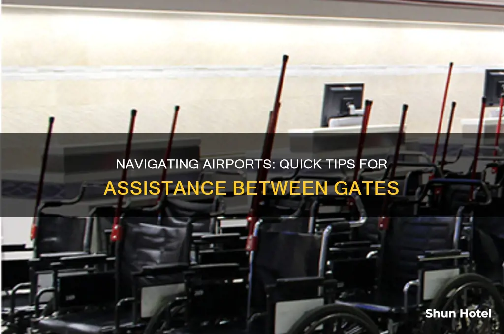how to get help in airport between gates