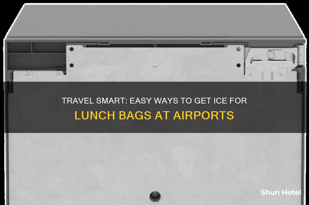how to get ice at airports for lunch bags