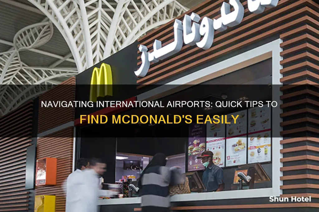 how to get in international airport mcdonals