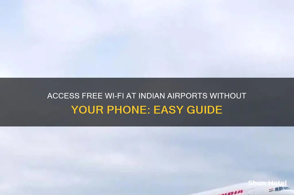 how to get internet on indian airports without cell phone