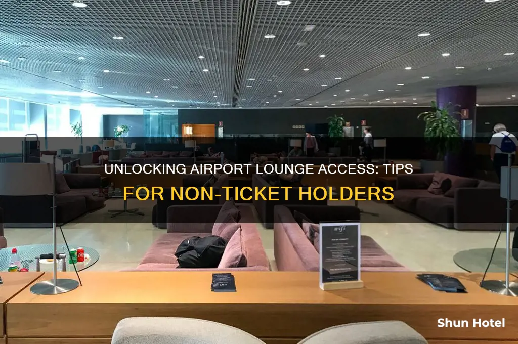 how to get into airport lounge with no ticket