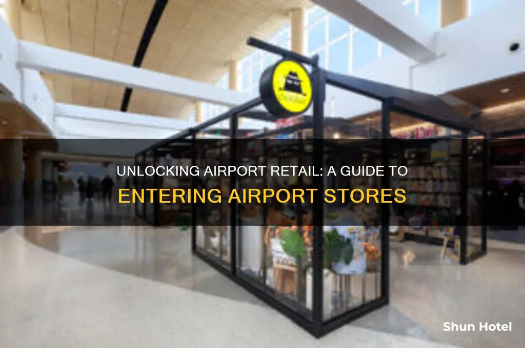 how to get into airport stores