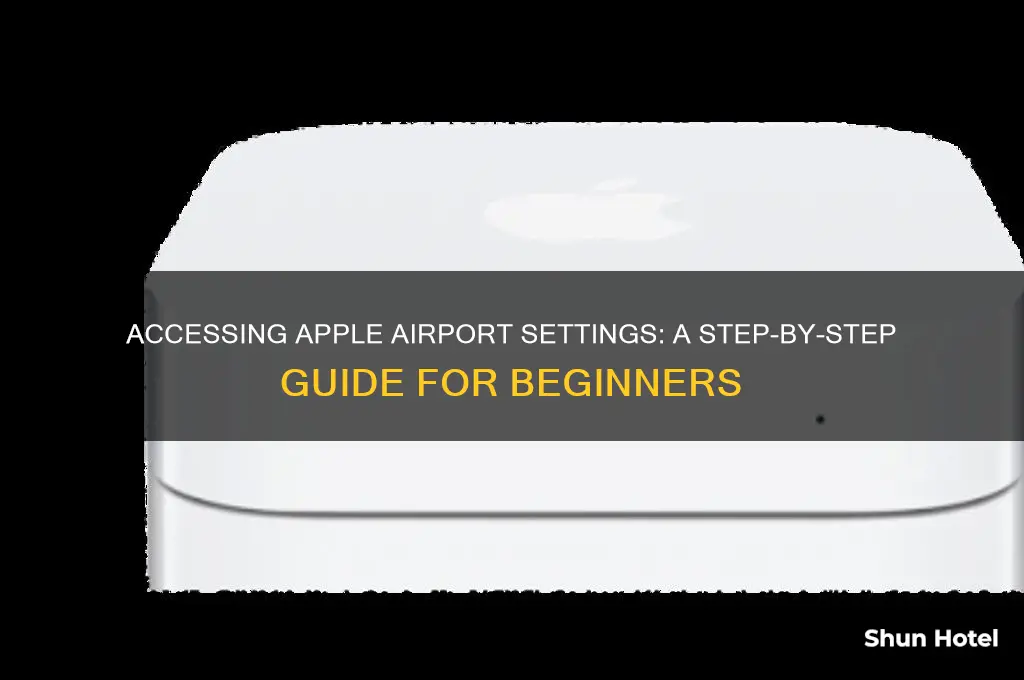 how to get into apple airport settings