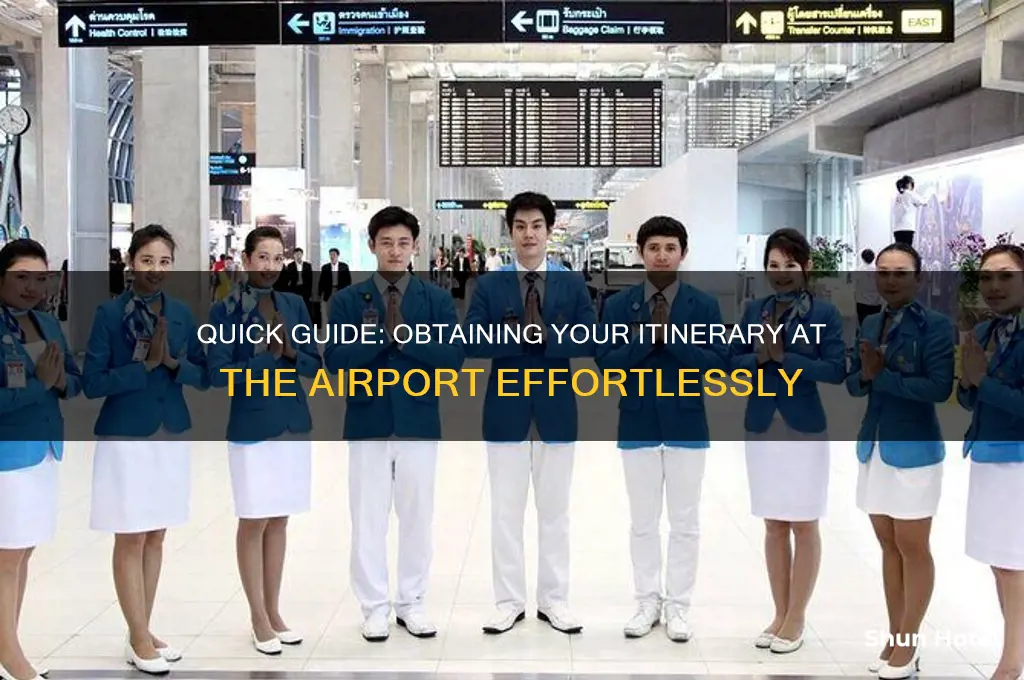 how to get itinerary at airport