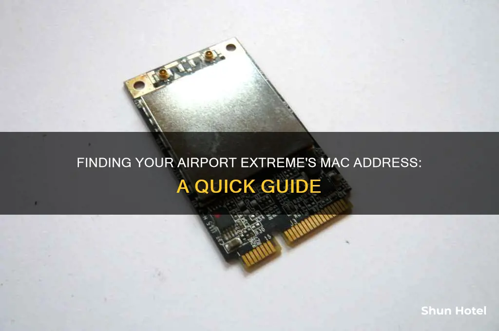 how to get mac address of airport extreme