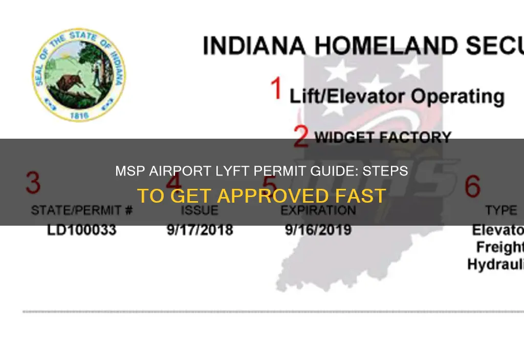 how to get msp airport permit for lyft