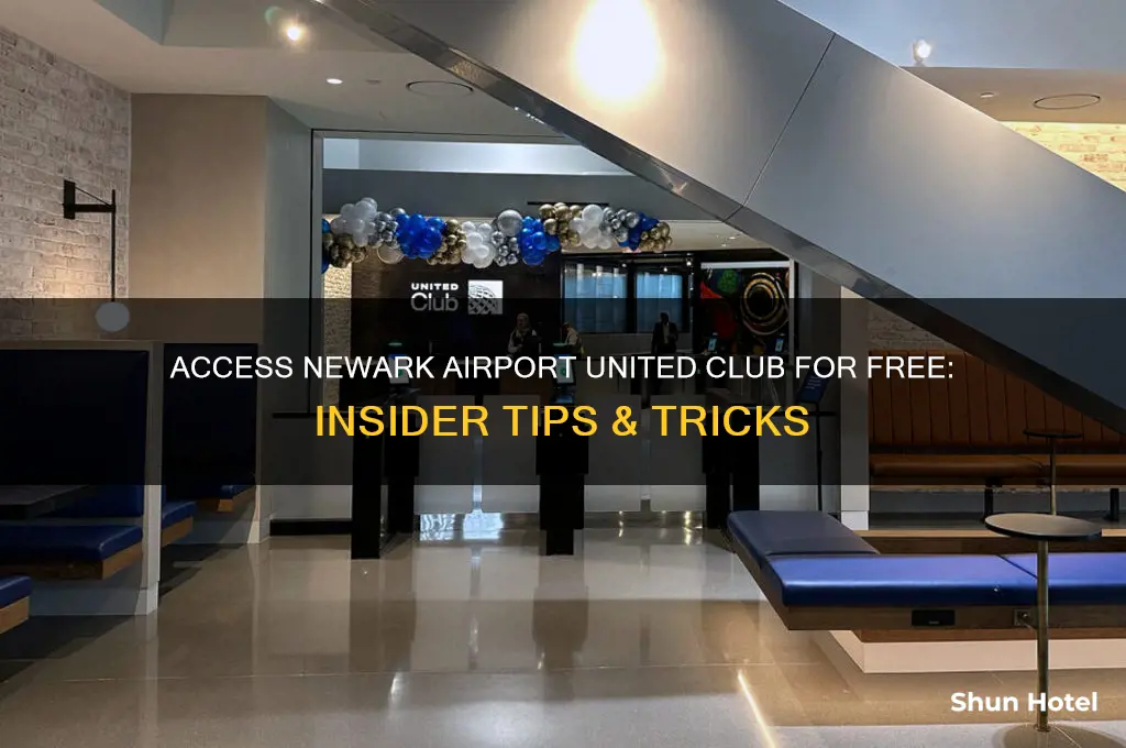 how to get newark airport united club free