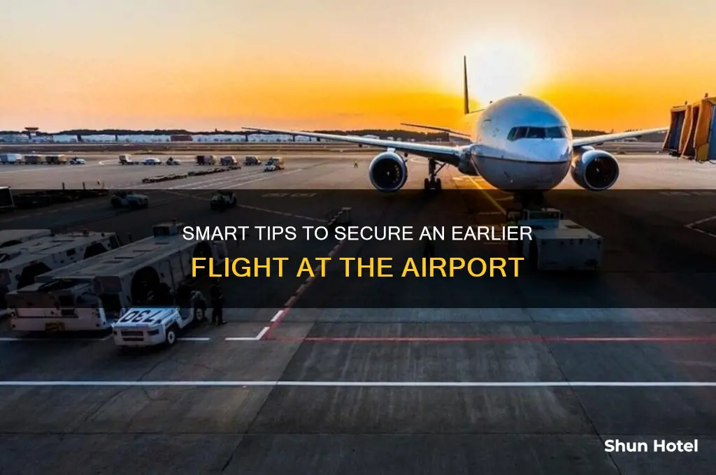 how to get on an earlier flight at the airport