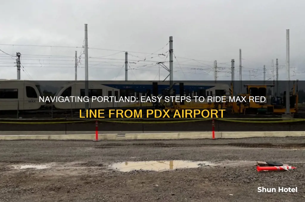 how to get on max red line from portland airport
