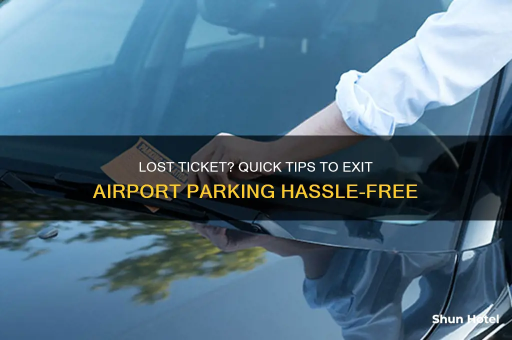 how to get out of airport parking without ticket