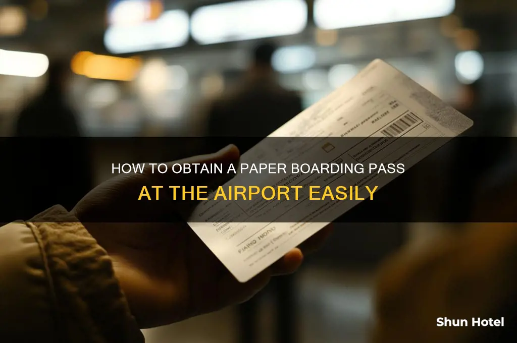 how to get paper boarding pass at airport