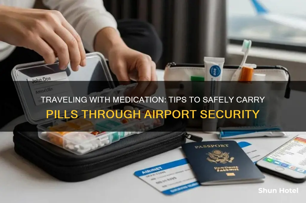 how to get pills past airport security