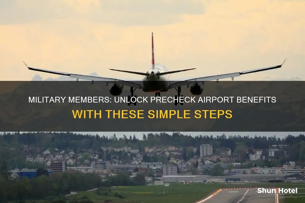how to get pre check airport military
