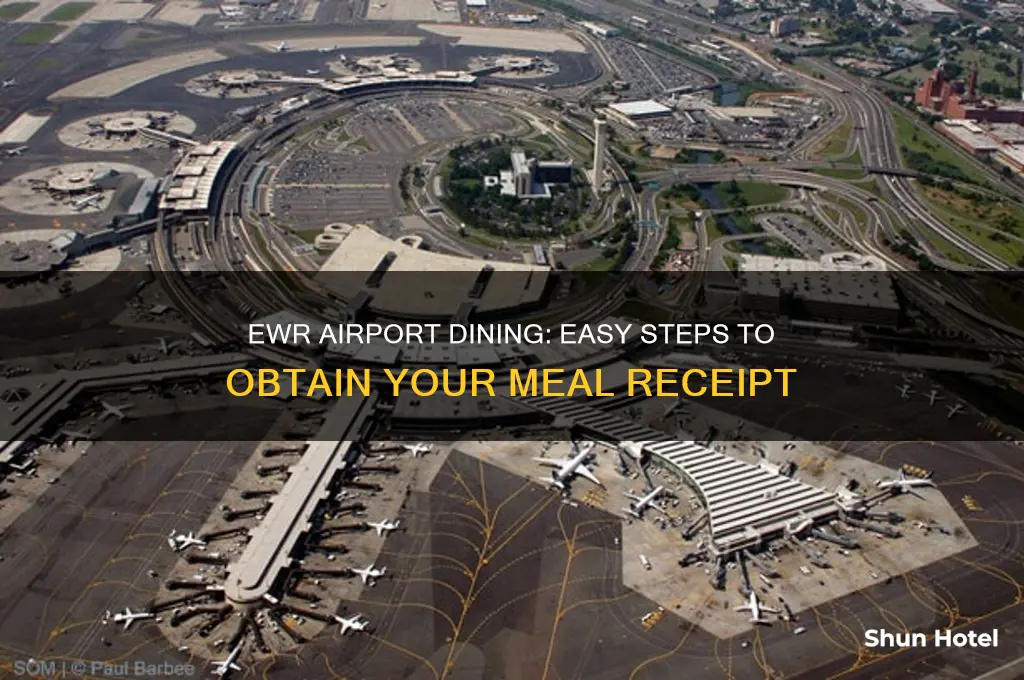 how to get receipt from dining at ewr airport