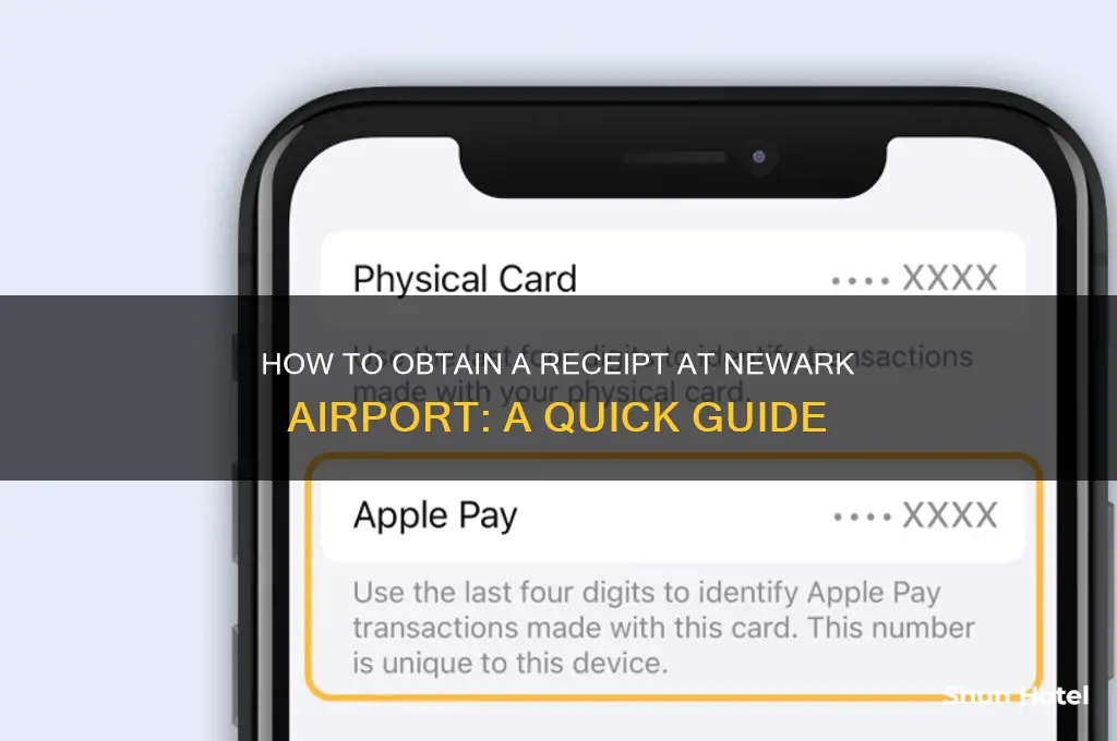how to get receipt from newark airport