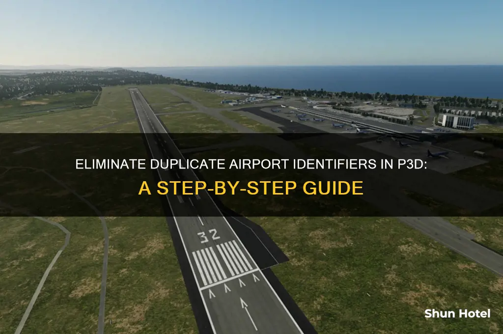 how to get rid of duplicate airport identifyers in p3d