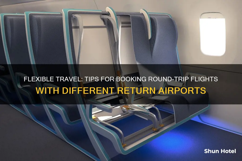 how to get round trip flight with different return airport