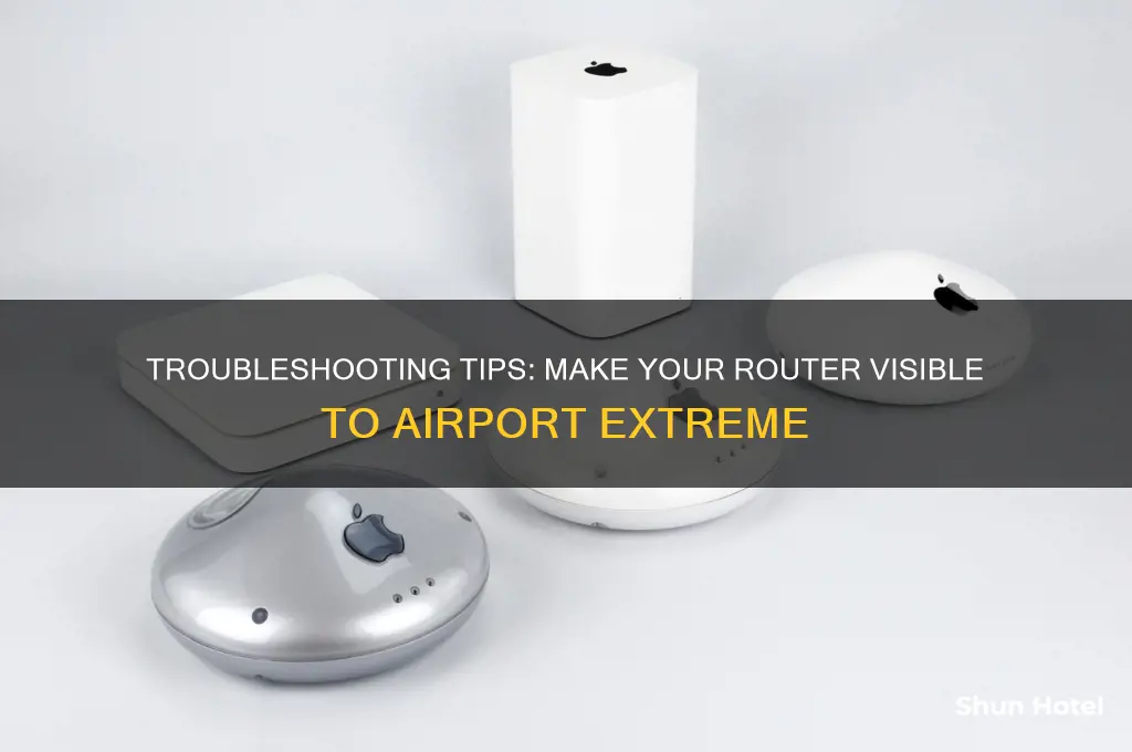 how to get router to show up airport extreme