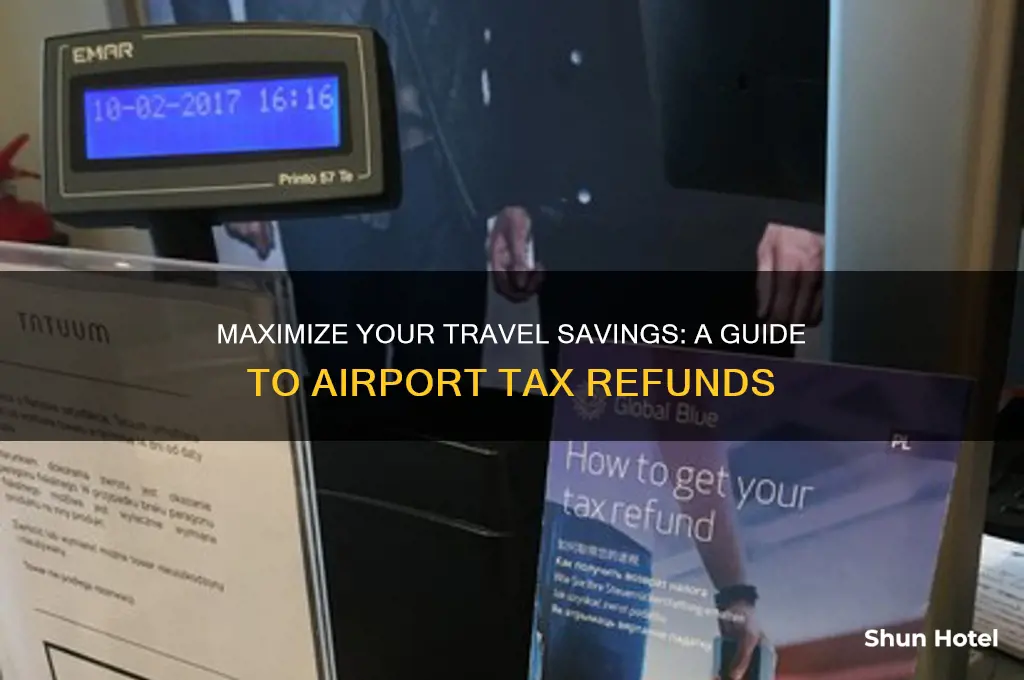 how to get tax back at the airport