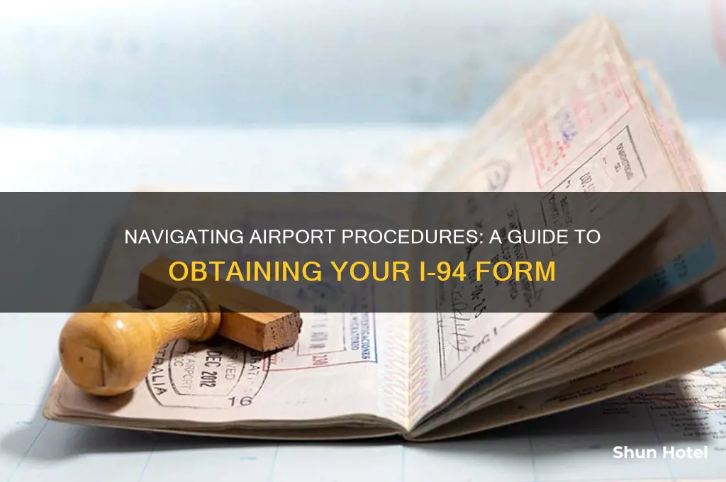 how to get the i 94 form at airport