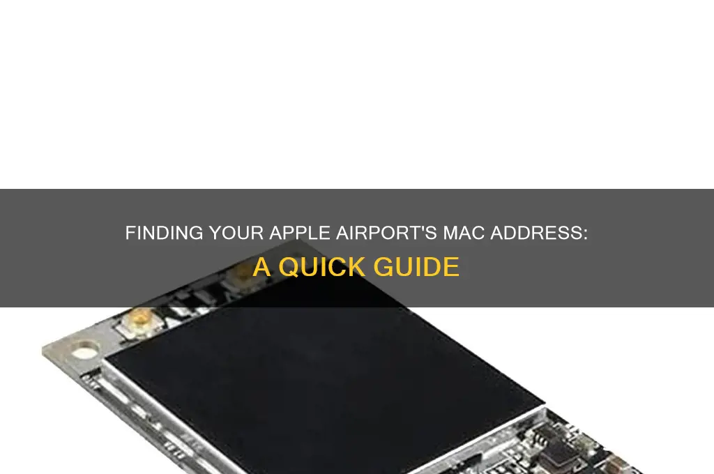 how to get the mac address of apple airport