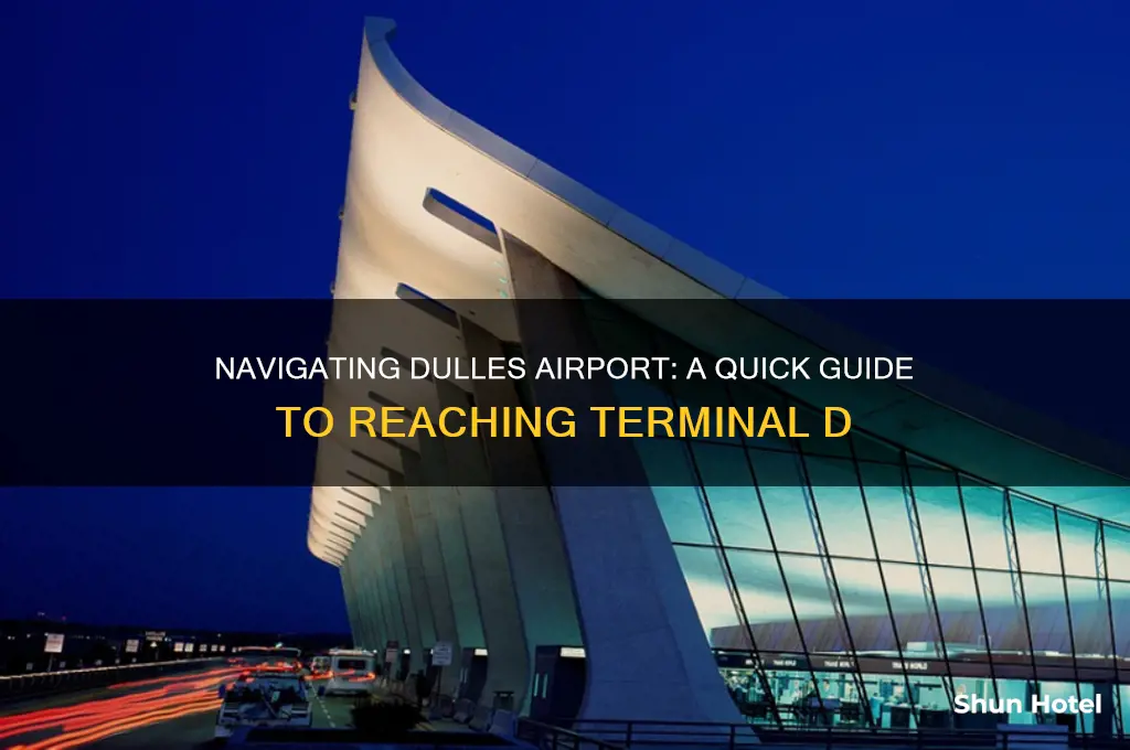 how to get through dulles airport to d terminal