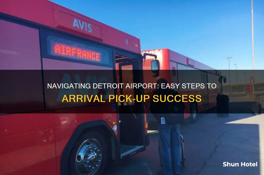 how to get to arrival pick up at detroit airport