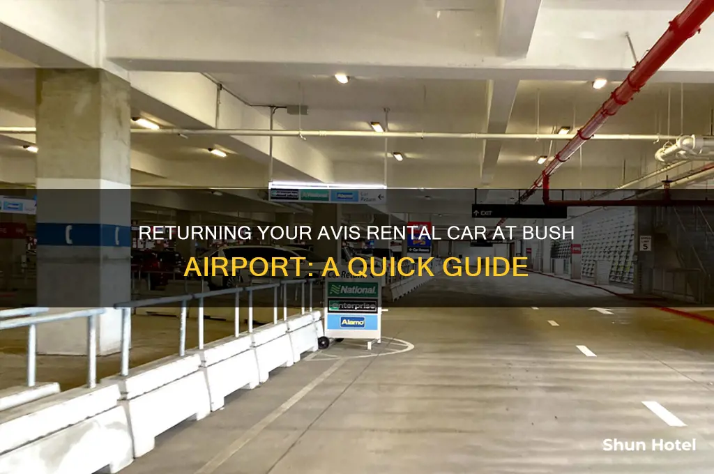 how to get to avis car return bush airport