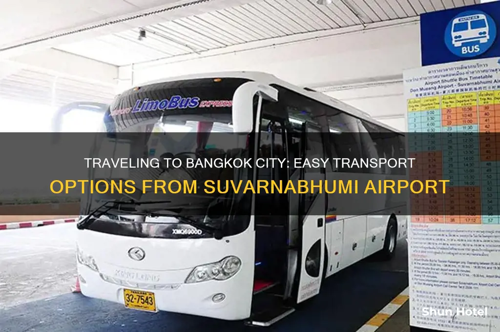 how to get to bangkok city from suvarnabhumi airport