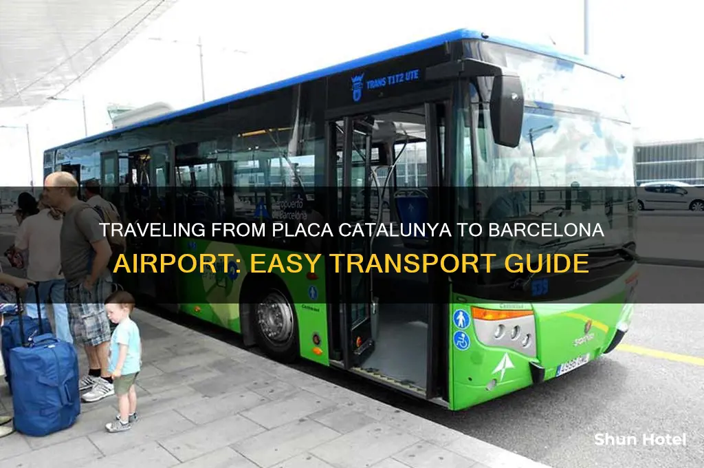 how to get to barcelona airport from placa catalunya