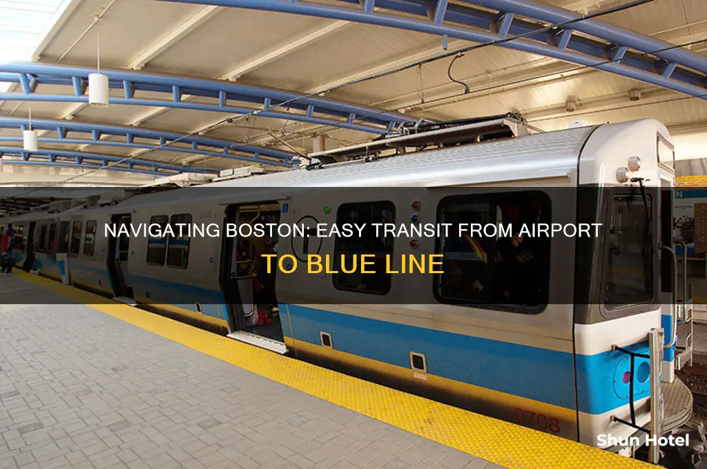 how to get to blue line from boston airport