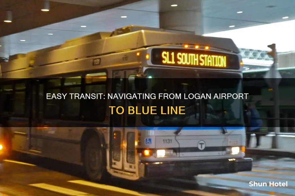 how to get to blue line from logan airport