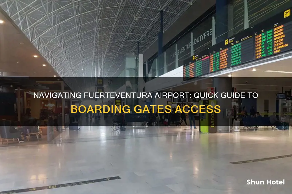 how to get to boarding gates at fuerte ventura airport