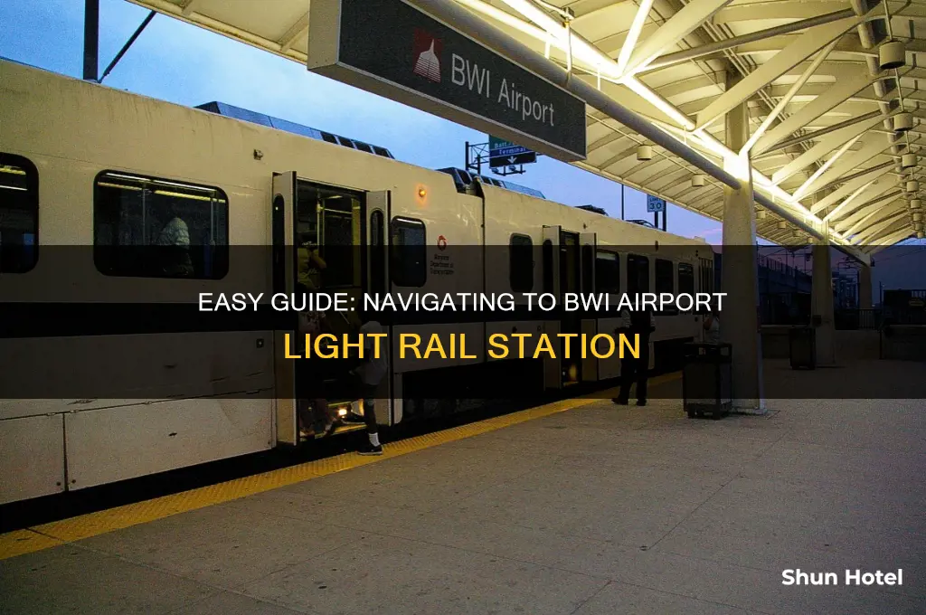how to get to bwi airport light rail station