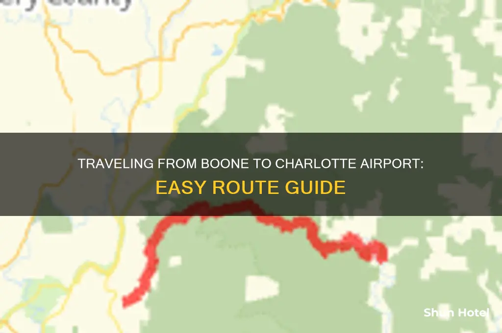 how to get to charlotte airport from boone