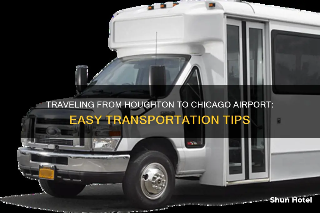 how to get to chicago airport from houghton