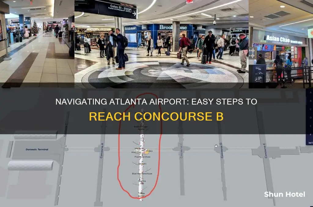 how to get to concourse b atlanta airport