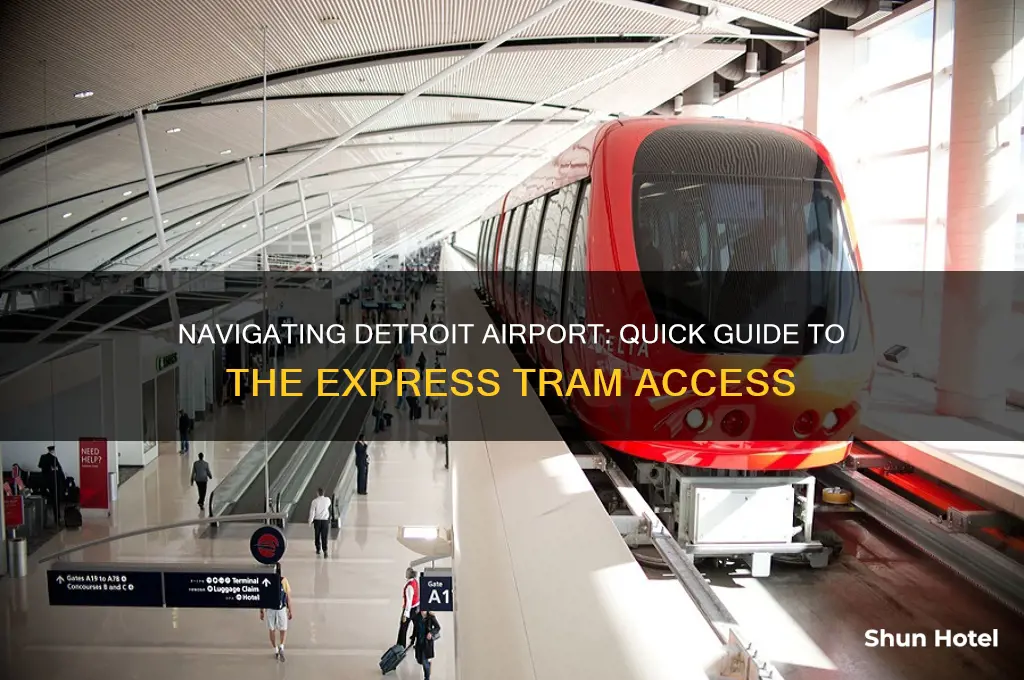how to get to detroit airport express tram