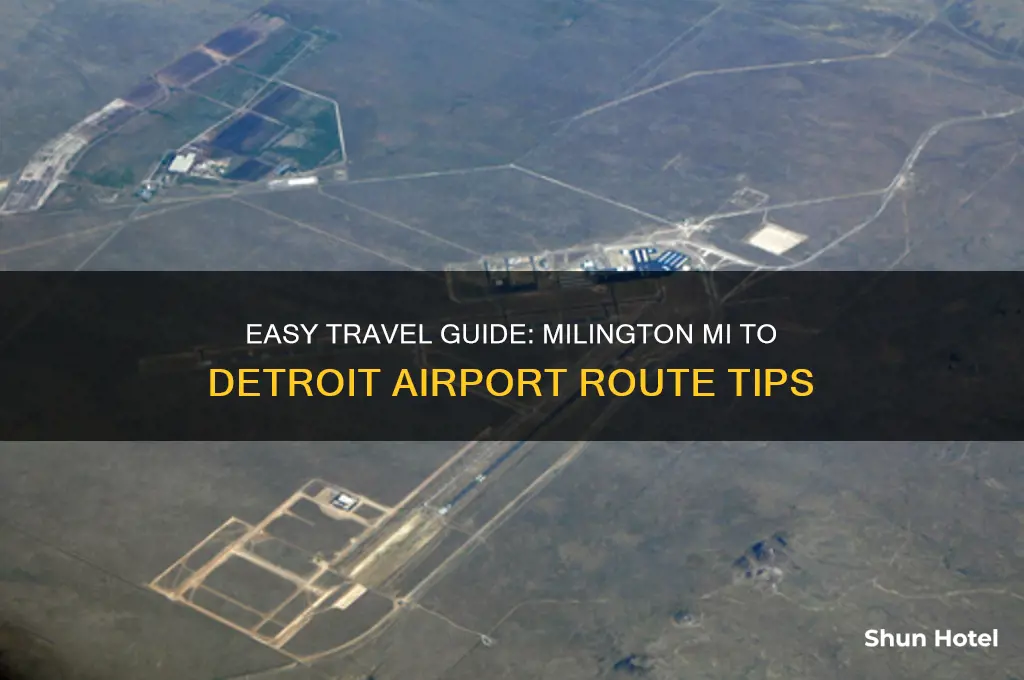 how to get to detroit airport from milington mi