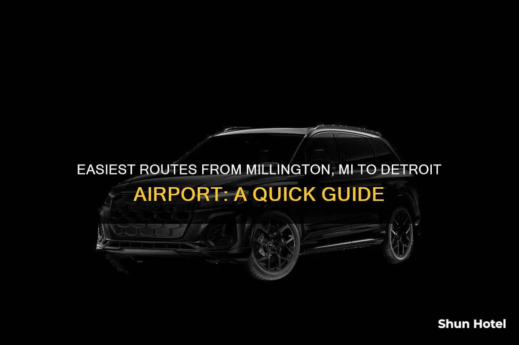 how to get to detroit airport from millington mi