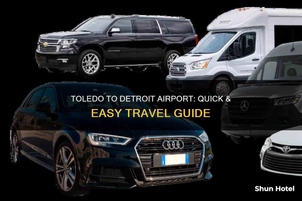 how to get to detroit airport from toledo ohio