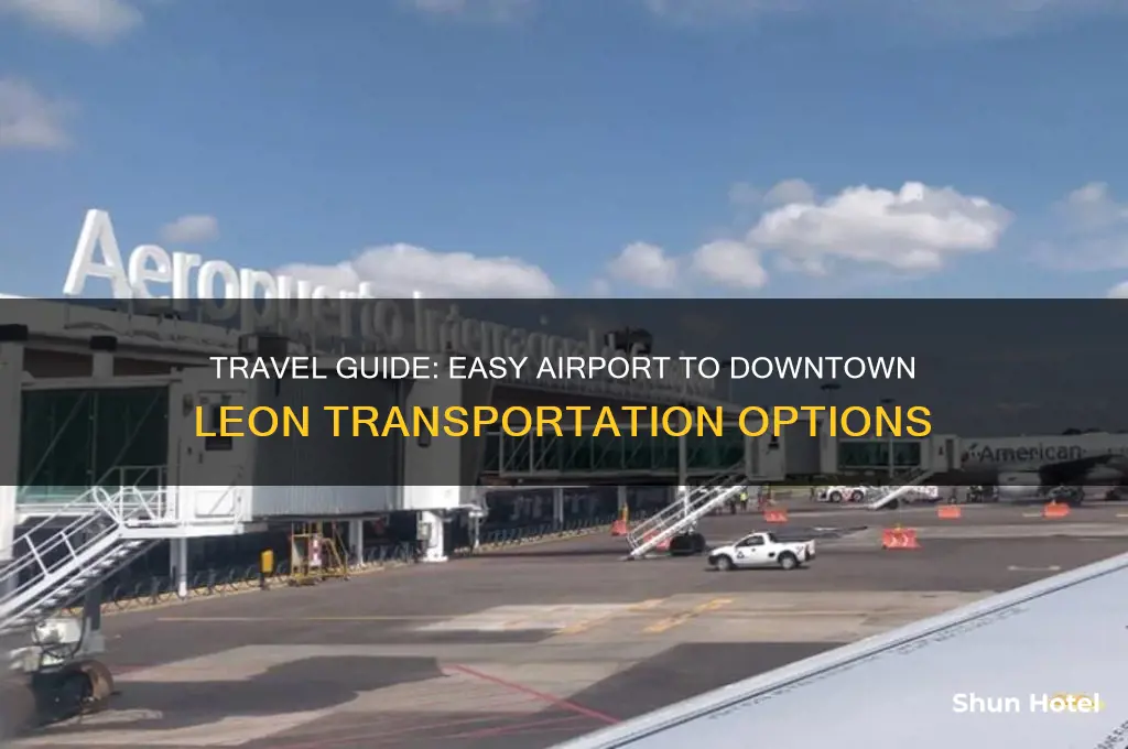 how to get to downtown leon from the airport