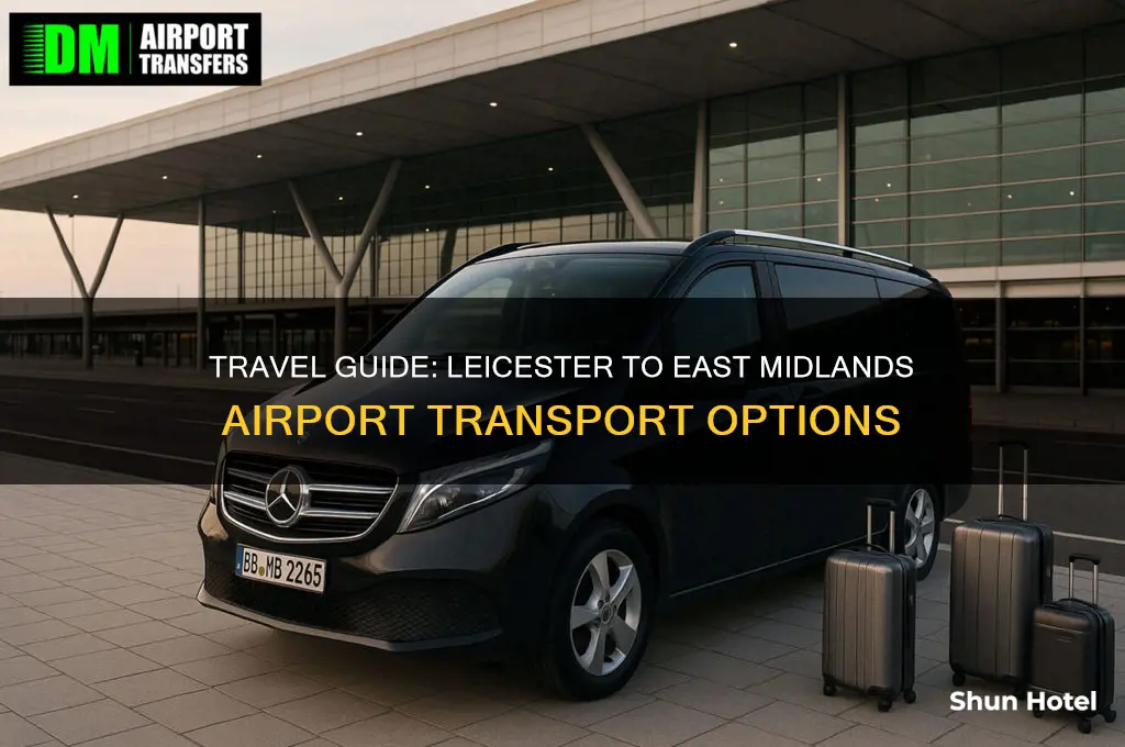 how to get to east midlands airport from leicester