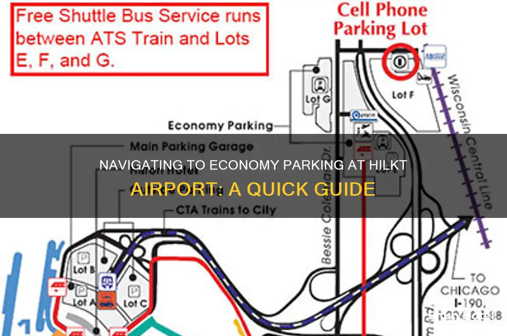 how to get to economy parking from hilkt airport