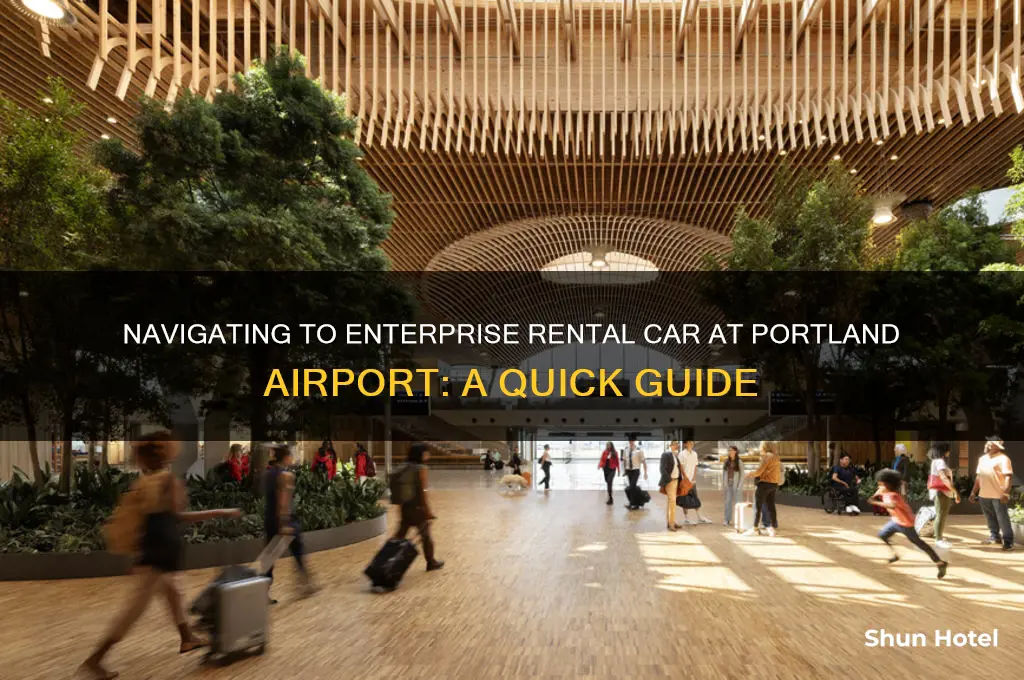 how to get to enterprise renatl car at portland airport